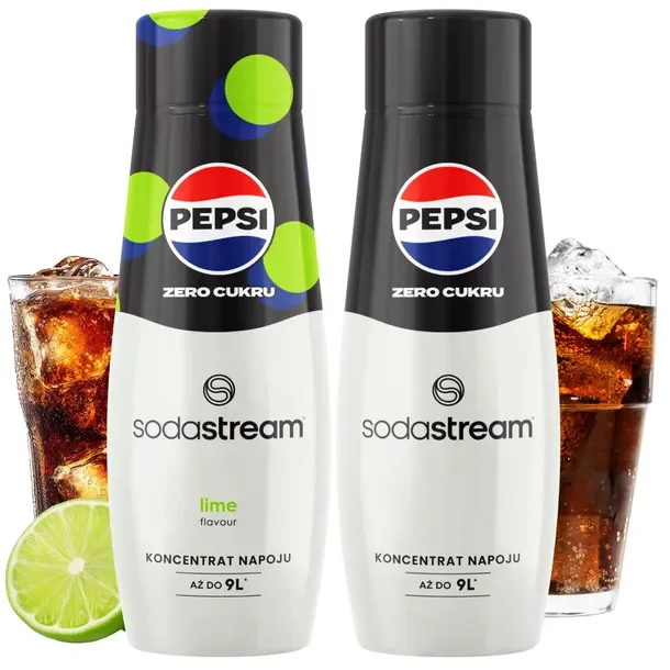 Koncentraty do Saturatora SodaStream: Pepsi MAX Lime Limonka + Pepsi Max