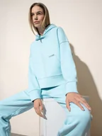 Kurtki i kamizelki sportowe damskie - Damska bluza dresowa z bawełny organicznej 4F X AL 4FSS22TSWSF113 - miniaturka - grafika 1