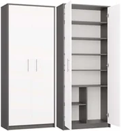 Regały - Regał Oliv 2D ANTRACYT BIEL - miniaturka - grafika 1