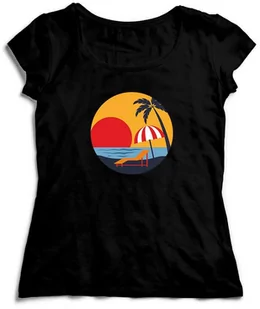 Koszulka damska - plaża morze - Lato Wakacje - Gadżety dla niej i dla niego - miniaturka - grafika 1
