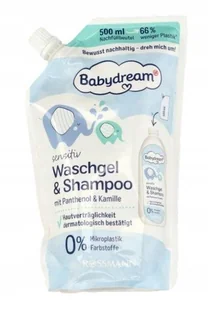 BABYDREAM żel do mycia i szampon PANTHENOL I RUMIANEK, zapas 500ML - Kosmetyki kąpielowe dla dzieci - miniaturka - grafika 1