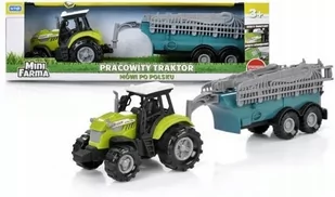 Mini farma Traktor z przyczepą - Samochody i pojazdy dla dzieci - miniaturka - grafika 4