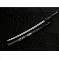 Płatnerze hiszpańscy SAMURAJSKI MIECZ KATANA Z POCHWĄ + STOJAK 4KM80-405BK - Miecze i maczety - miniaturka - grafika 1