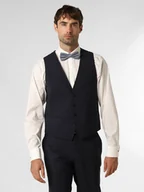 Kamizelki męskie - BOSS Męska kamizelka od garnituru modułowego Mężczyźni Slim Fit wełna ze strzyży niebieski jednolity, 50 - miniaturka - grafika 1