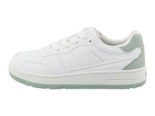 Tom Tailor Kids Dziewczęce 9570150001 sneakersy, White Green, 36 EU