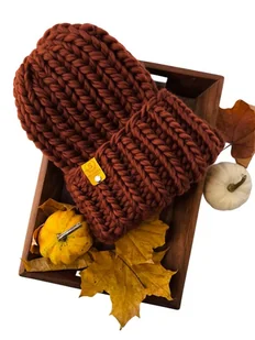 Wełniana czapka zimowa peruvian WOOLY rudy brąz - Czapki damskie Wełniana czapka zimowa peruvian WOOLY rudy brąz - Czapki damskie - miniaturka - grafika 1