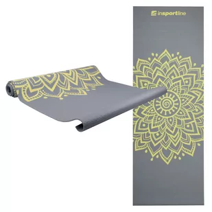 Insportline Mata do ćwiczeń Spirit joga, aerobik 172 x 61 cm - Kolor Szary 11729-3 - Maty do ćwiczeń - miniaturka - grafika 1