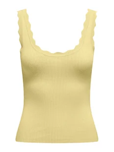 JDY Top Nanna 15290585 Żółty Slim Fit - Koszulki i topy damskie - miniaturka - grafika 1