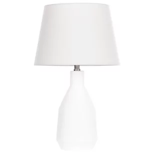 Lampa stołowa ceramiczna biała LAMBRE - Lampy stojące - miniaturka - grafika 1