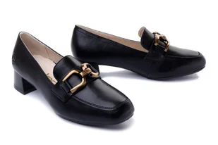 RIEKER 45052-00 black, półbuty damskie - Rieker - Czółenka - miniaturka - grafika 1