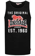 Koszulki męskie - Lonsdale London Leece Tank Top koszulka męska na ramiączkach czarna - miniaturka - grafika 1