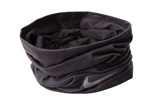NIKE Dri-Fit Wrap Szalik Czarny/Srebrny Jeden Rozmiar