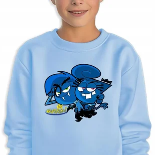 Bluza Dziecięca Niebieska Emo Cosmo&Wanda Mix Wielu Wzorów -164 Cm (14-15) - Bluzy dla dziewczynek - miniaturka - grafika 1
