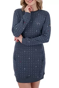 Alife and Kickin damska sukienka DeliaAK B Sweatdress sukienka na czas wolny, letnia sukienka XS-XXL, granatowa melanż, S, granatowy melanż, S - Sukienki - miniaturka - grafika 1