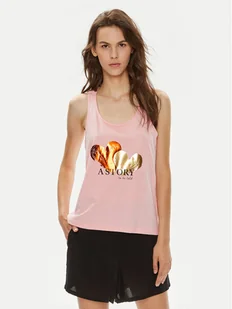 ONLY Top Henny 15327669 Różowy Regular Fit - Koszulki i topy damskie - miniaturka - grafika 1