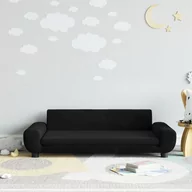 Meble do sypialni - vidaXL Sofa dla dzieci, czarna, 100x54x33 cm, aksamit - miniaturka - grafika 1