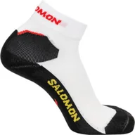 Skarpetki i podkolanówki sportowe - Skarpety Salomon Speedcross Ankle White / Black - miniaturka - grafika 1