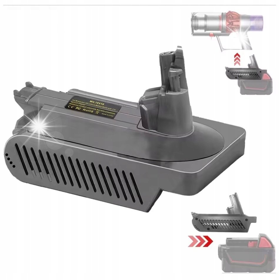 ADAPTER KONWERTER MILWAUKEE 18V DO DYSON V10 ODKURZACZE CYCLONE ANIMAL