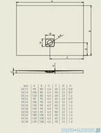 Brodziki prysznicowe - Riho Brodzik kwadratowy BASEL 412 90x90x4,5cm DC22 - miniaturka - grafika 1