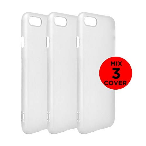 Aiino 3X etui na telefon komórkowy Pack Z3RO Ultra Slim dla iPhone 7, iPhone 8 i iPhone SE (2020) Ochrona twarzy/tył TPU Anti-scratch. Przezroczysta kolorystyka