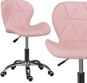 Fotele i krzesła biurowe - Krzesło biurowe KRZESŁO BIUROWE REGULOWANE OBROTOWE FOTEL DO BIURKA EKOSKÓRA - miniaturka - grafika 1