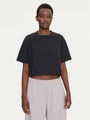 Koszulki i topy damskie - Under Armour T-Shirt Rival 1389721 Czarny Loose Fit - miniaturka - grafika 1