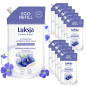 Mydła - Mydło w Płynie Luksja Eco Len i Mleczko Ryżowe x12 - miniaturka - grafika 1