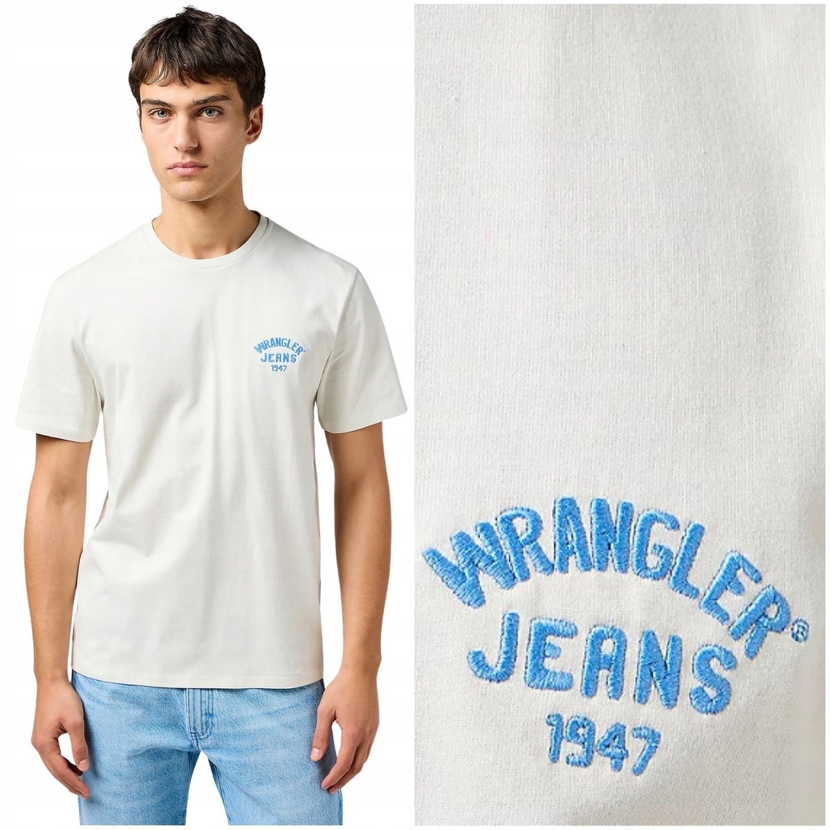 Wrangler SMALL LOGO TEE koszulka bawełniana męska t-shirt haft z logo 3XL