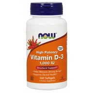 Suplementy naturalne - Now Foods Witamina D3 1000 IU (360 kaps.) - miniaturka - grafika 1