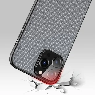 Dux Ducis Fino etui pokrowiec pokryty nylonowym materiałem iPhone 13 Pro Max szary - Etui i futerały do telefonów - miniaturka - grafika 6