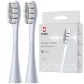 Końcówki do szczoteczek elektrycznych - Oclean Kontrola Kamienia P1C9 - Końcówki do szczoteczek srebrne 2 szt. - miniaturka - grafika 1