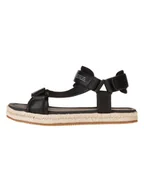 Sandały męskie - Pepe Jeans FOOTWEAR Skórzane sandały w kolorze czarnym - miniaturka - grafika 1