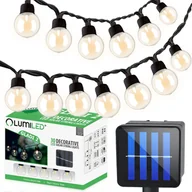 Lampy ogrodowe - Girlanda Solarna Ogrodowa 30x LED Ozdobne Kuleczki 10,6m Ciepła 3000K GLADI 2 LUMILED - miniaturka - grafika 1