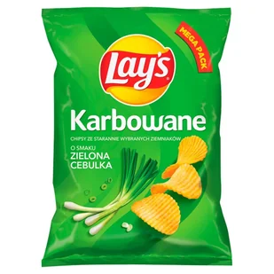 Lays - Chipsy ziemniaczane karbowane o smaku zielonej cebulki - Chipsy - miniaturka - grafika 1