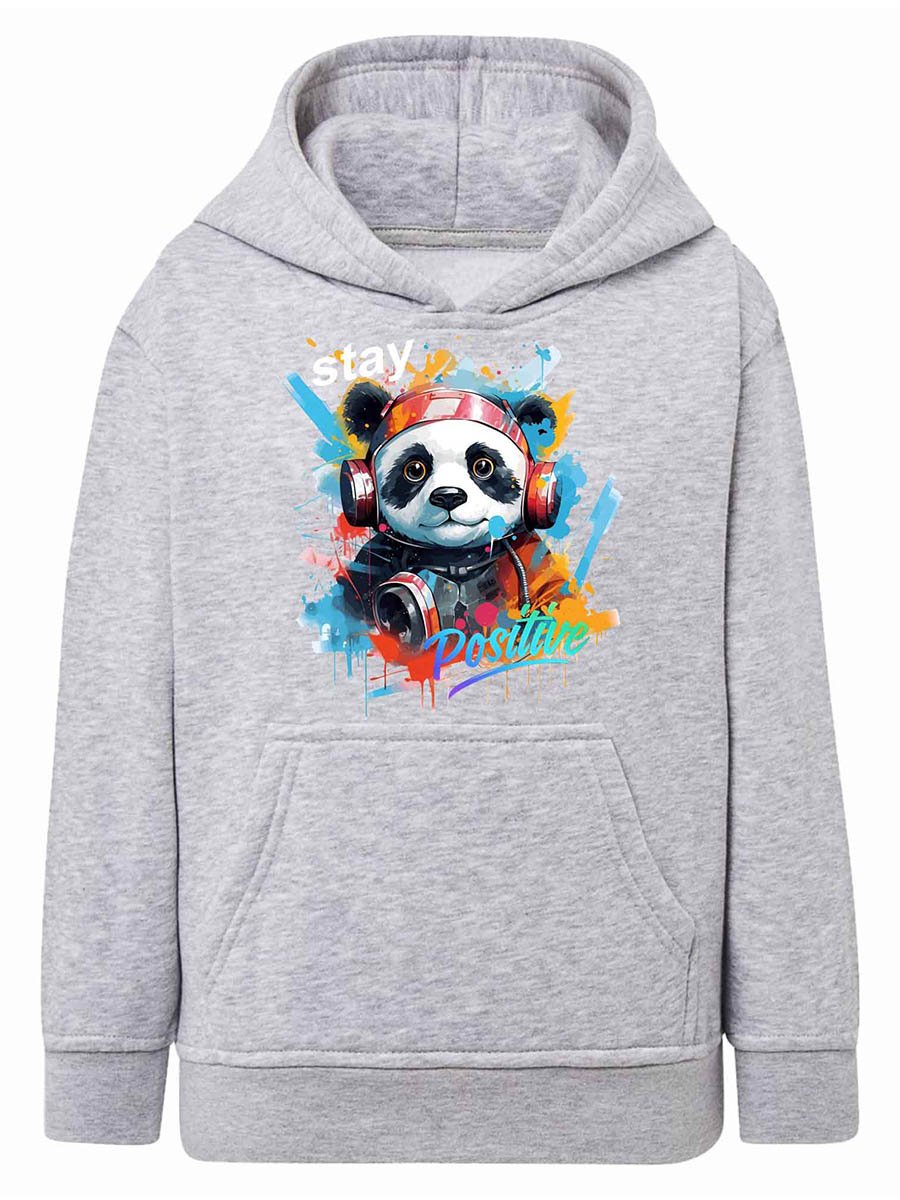 Chłopięca bluza z nadrukiem Panda szara Tup Tup r.110/116