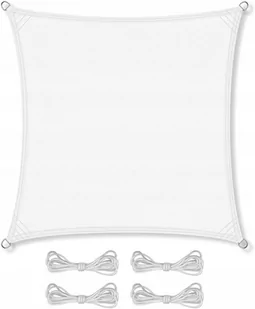 Żagiel przeciwsłoneczny daszek zacieniacz 5x5 m biały - Parasole ogrodowe Żagiel przeciwsłoneczny daszek zacieniacz 5x5 m biały - Parasole ogrodowe - miniaturka - grafika 1