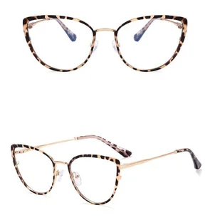 Okulary kocie do komputera damskie z filtrem BLUE Light zerówki 2583-7 - Okulary korekcyjne, oprawki, szkła - miniaturka - grafika 1