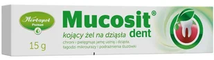Herbapol POZNAŃSKIE ZAKŁADY ZIELARSKIE S.A. Mucosit Dent żel do stosowania na dziąsła 15 g 7068399 - Pasty do zębów - miniaturka - grafika 1