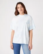 Koszulki i topy damskie - DAMSKI T-SHIRT WRANGLER HIGH NECK GIRLFRIEND BLUE TIE DYE W7Q9-GH-B27 112132090 - Wrangler - miniaturka - grafika 1