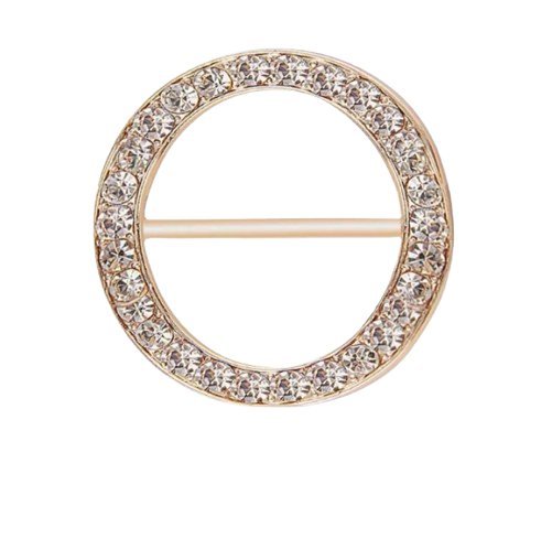 Blask elegancji - uniwersalna złota okrągła klamra