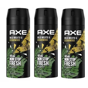 Axe Dezodorant w aerozolu Wild Mojito 3 X 150ml - Dezodoranty i antyperspiranty męskie - miniaturka - grafika 2