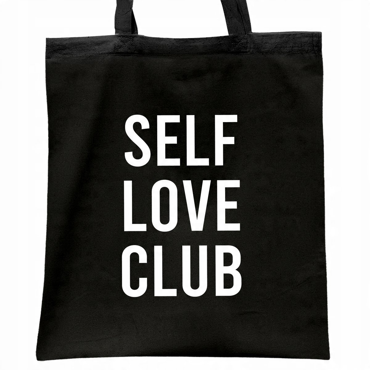 Torba bawełniana czarna na zakupy Self Love Club Miłość Samoakceptacja