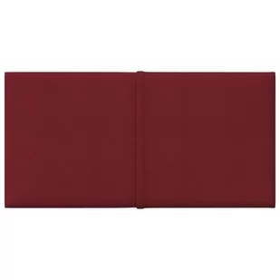 Panele ścienne, 12 szt., kolor wina, 30x15 cm, tkanina, 0,54 m² - Panele ścienne i boazeria - miniaturka - grafika 4