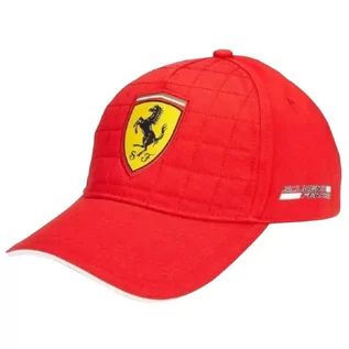 Czapki męskie - Ferrari SF FW Quilt Cap 130181044-600, Mężczyzna, Czapka z daszkiem, Czerwony - grafika 1
