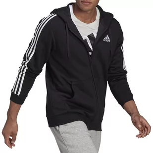 adidas Essentials Fleece 3-Stripes Full-Zip Hoodie > GK9051 - Adidas - Bluzy sportowe męskie - miniaturka - grafika 1