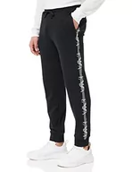 Bluzy męskie - Emporio Armani Trousers Iconic Terry Bluza męska, czarny, S - miniaturka - grafika 1
