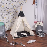 Namioty i tipi dla dzieci - SPRINGOS Namiot Tipi dla dzieci wigwam czarny XXL TIP11 - miniaturka - grafika 1