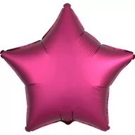 Balony i akcesoria - Balon Foliowy Satynowy Gwiazda 43 Cm Ciemny Róż - miniaturka - grafika 1