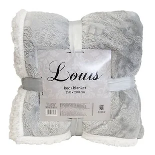 Koc/narzuta LOUIS szary - Narzuty - miniaturka - grafika 1