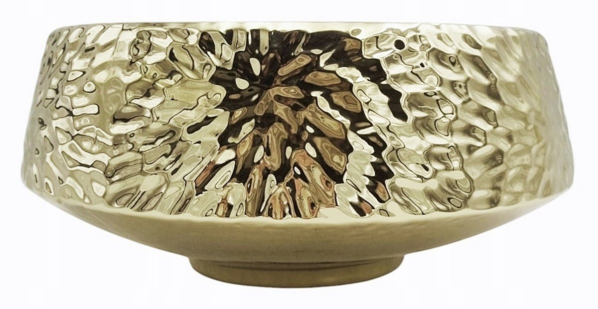 OSŁONKA STORCZYK WAZON DONICA LUSTRZANA doniczka złota BX43 24,5x12 GOLD